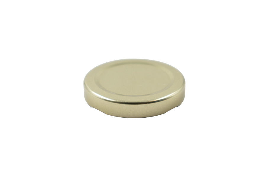 Gold metal twist / lug cap / closure for bottles and jars (size: 53 mm)