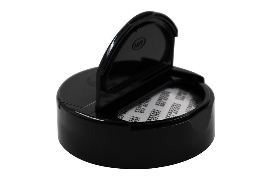 Black plastic cap / closure for bottles and jars (size: 63-485)