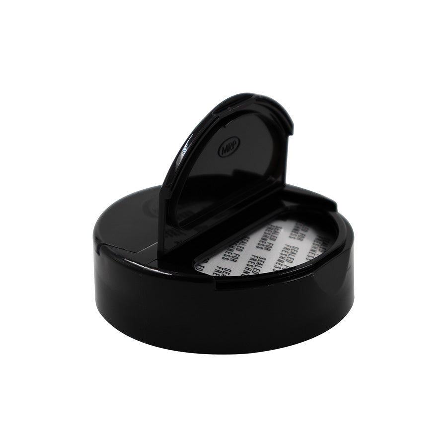 63-485 Black PP Dual Flap 5 Hole .300" Pour Pressure Sensitive Lined Cap