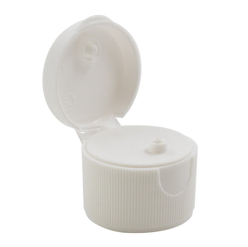 White plastic dispensing cap / closure for bottles and jars (size: 28-410)