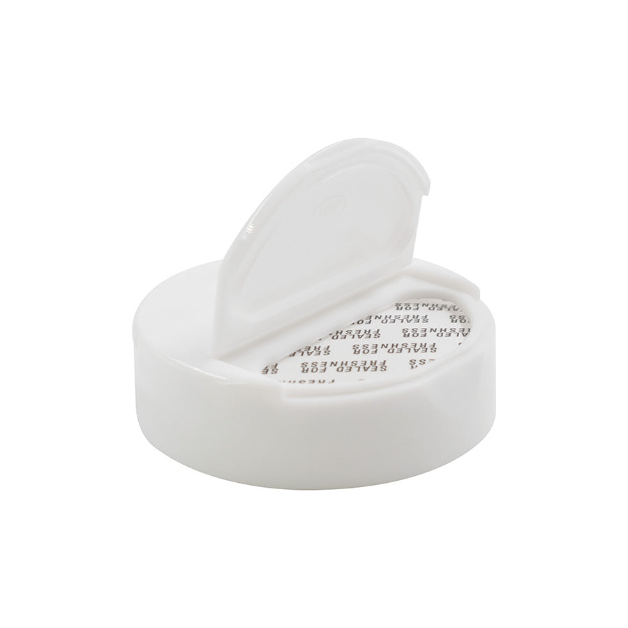 63-485 White PP Pressure Sensitive Lined Spice Printed Cap