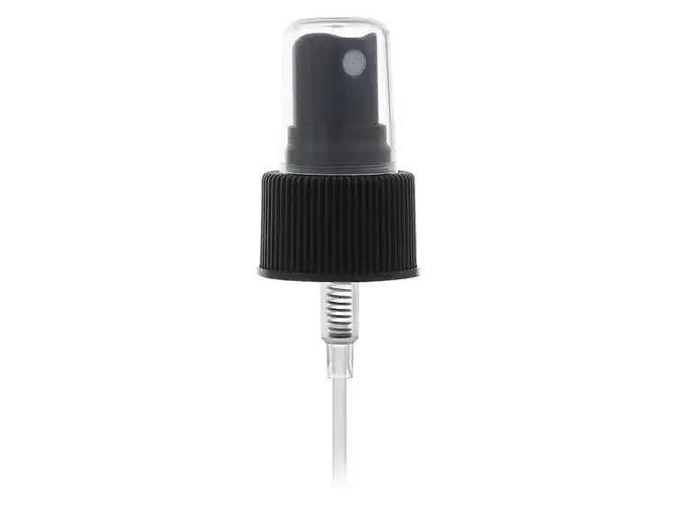 Black plastic sprayer cap / closure for bottles and jars (size: 24-410)