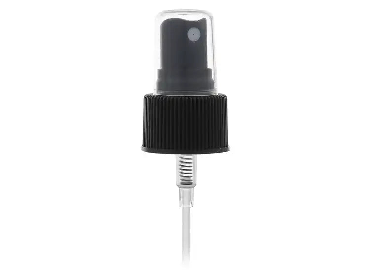 Black plastic sprayer cap / closure for bottles and jars (size: 24-410)