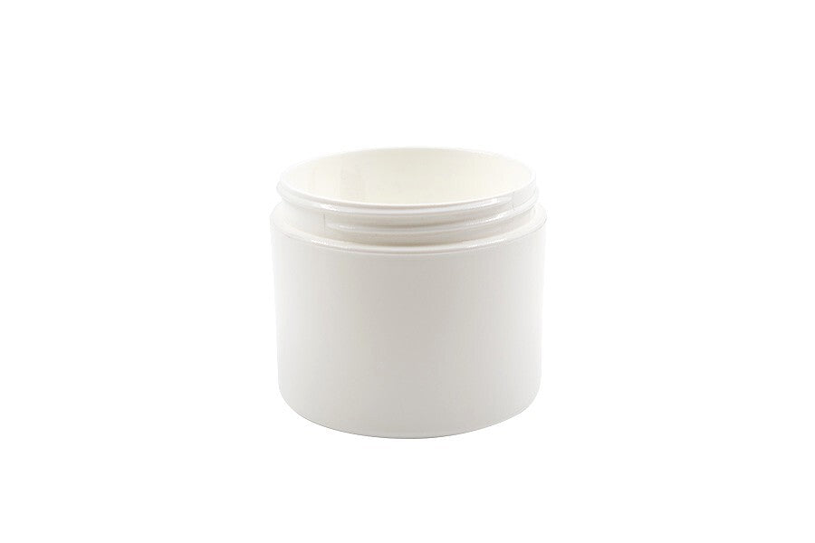 4 oz white plastic jar (neck finish: 82 mm)