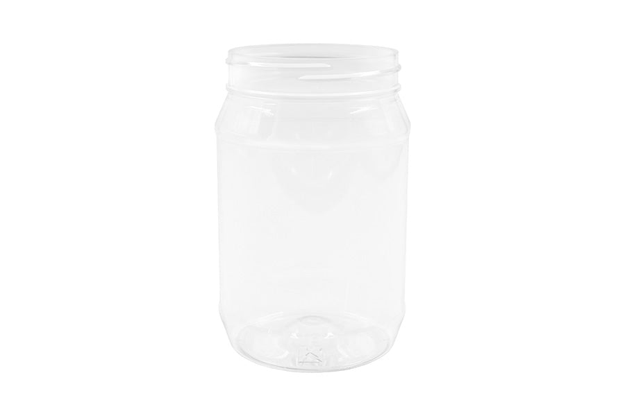 18 oz Clear PET Round Jar 70 mm Deep Skirt