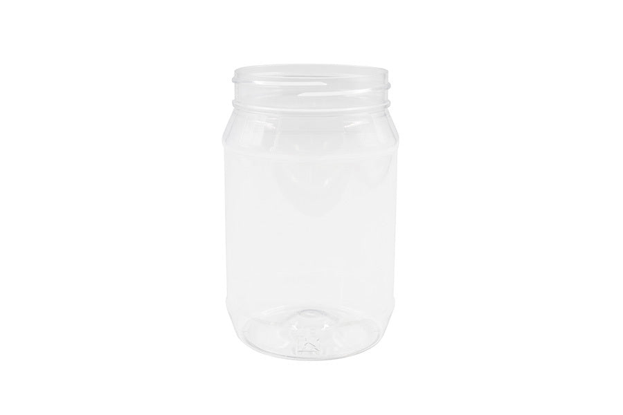 18 oz clear plastic jar (neck finish: 70 mm SPE)