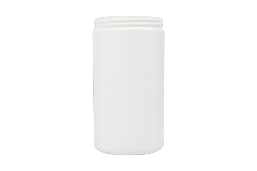 1 L white plastic jar (neck finish: 89-400)