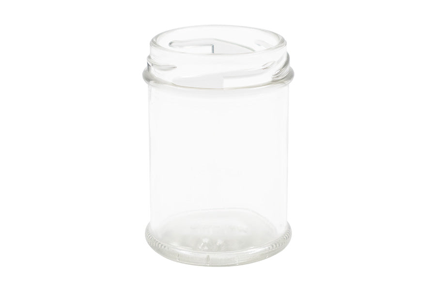 2 oz Clear Glass Round Ointment Jar 48 mm Twist / Lug