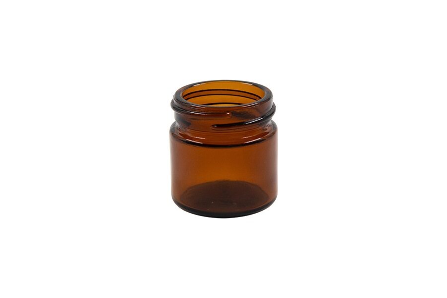 25 ml amber glass jar (neck finish: 38-400)