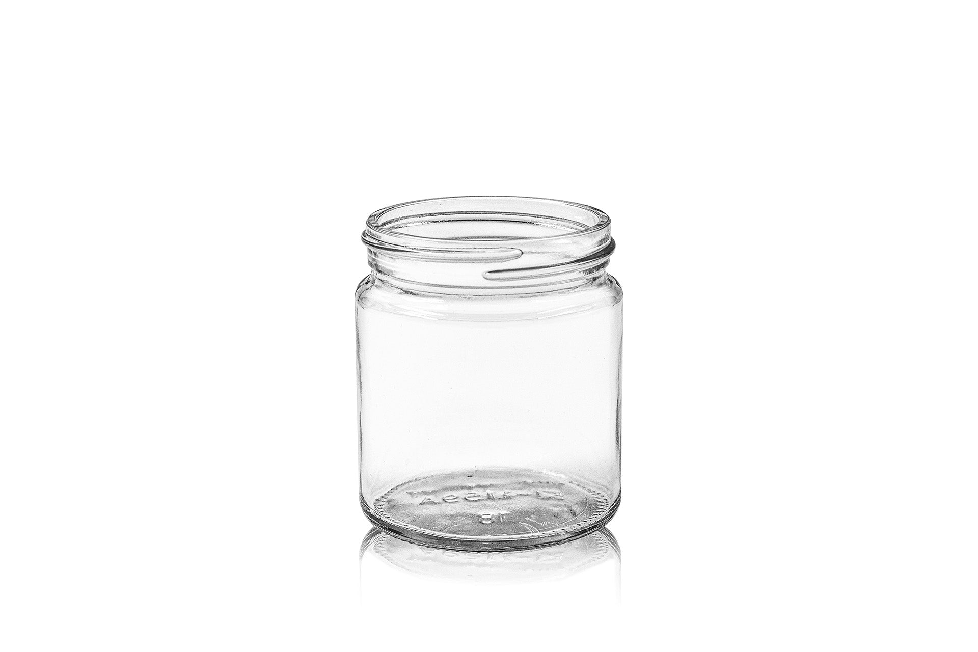 4 oz Clear Glass Round Straight Sided Jar 58-400