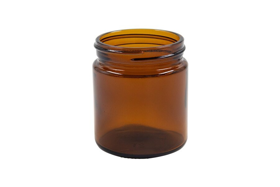 4 oz amber glass jar (neck finish: 58-400)