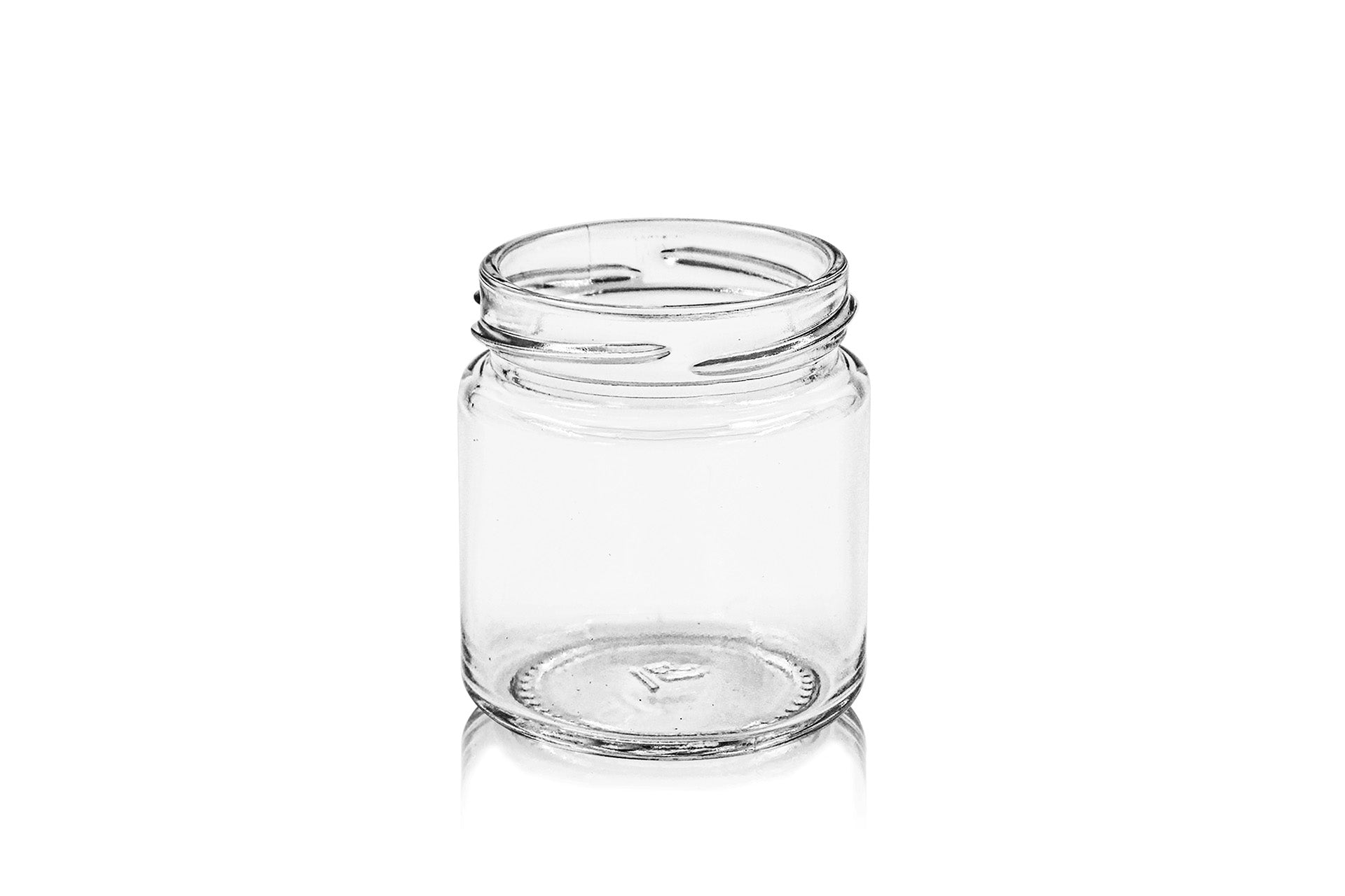 4 oz Clear Glass Short Cylinder Jar 58 mm TW