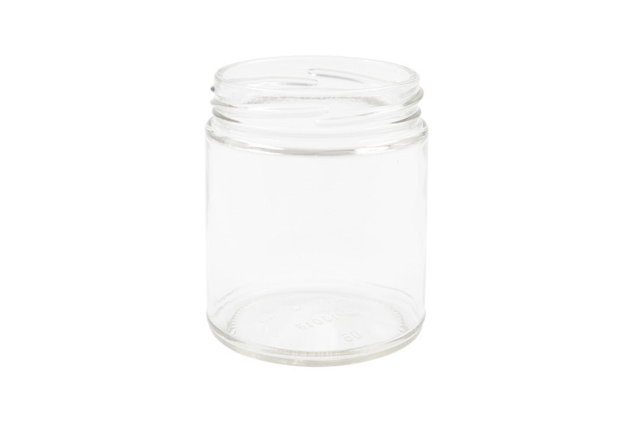 9 oz clear glass jar (neck finish: 70-2030)