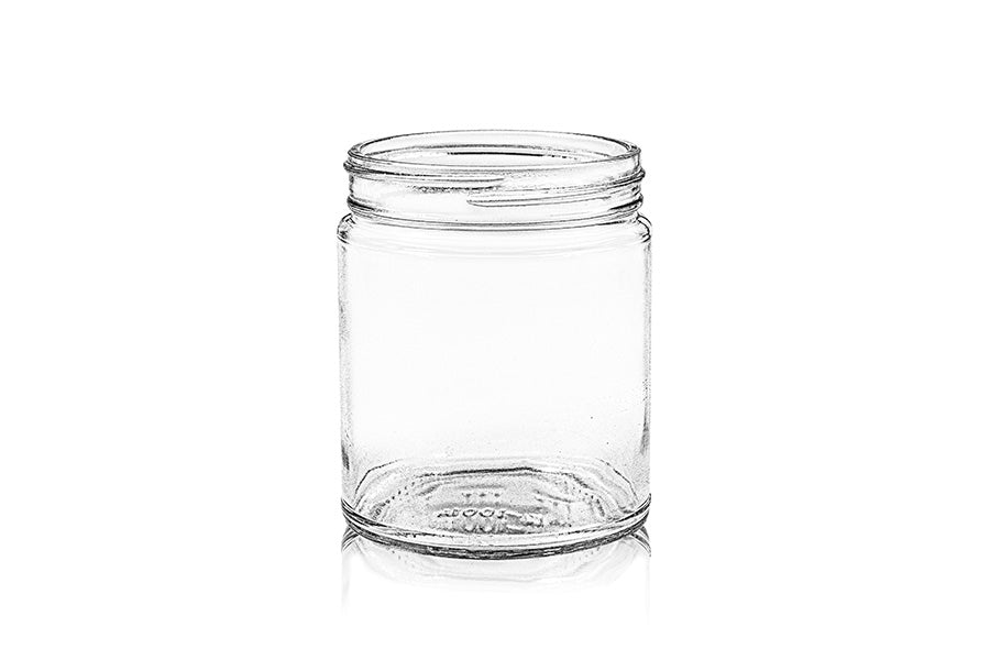 9 oz Clear Glass Straight Sided Jar 70-400