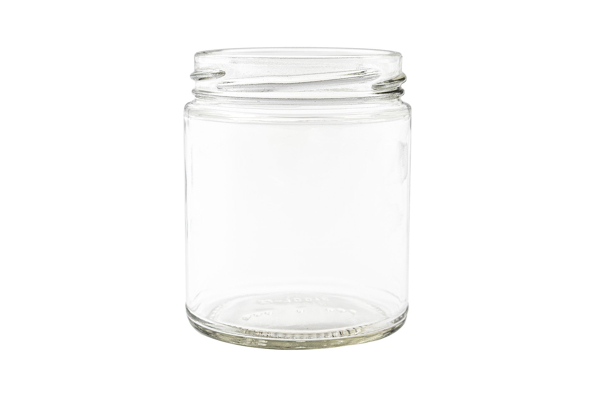 9 oz Clear Glass Round Straight Sided Jar 70 mm Twist / Lug