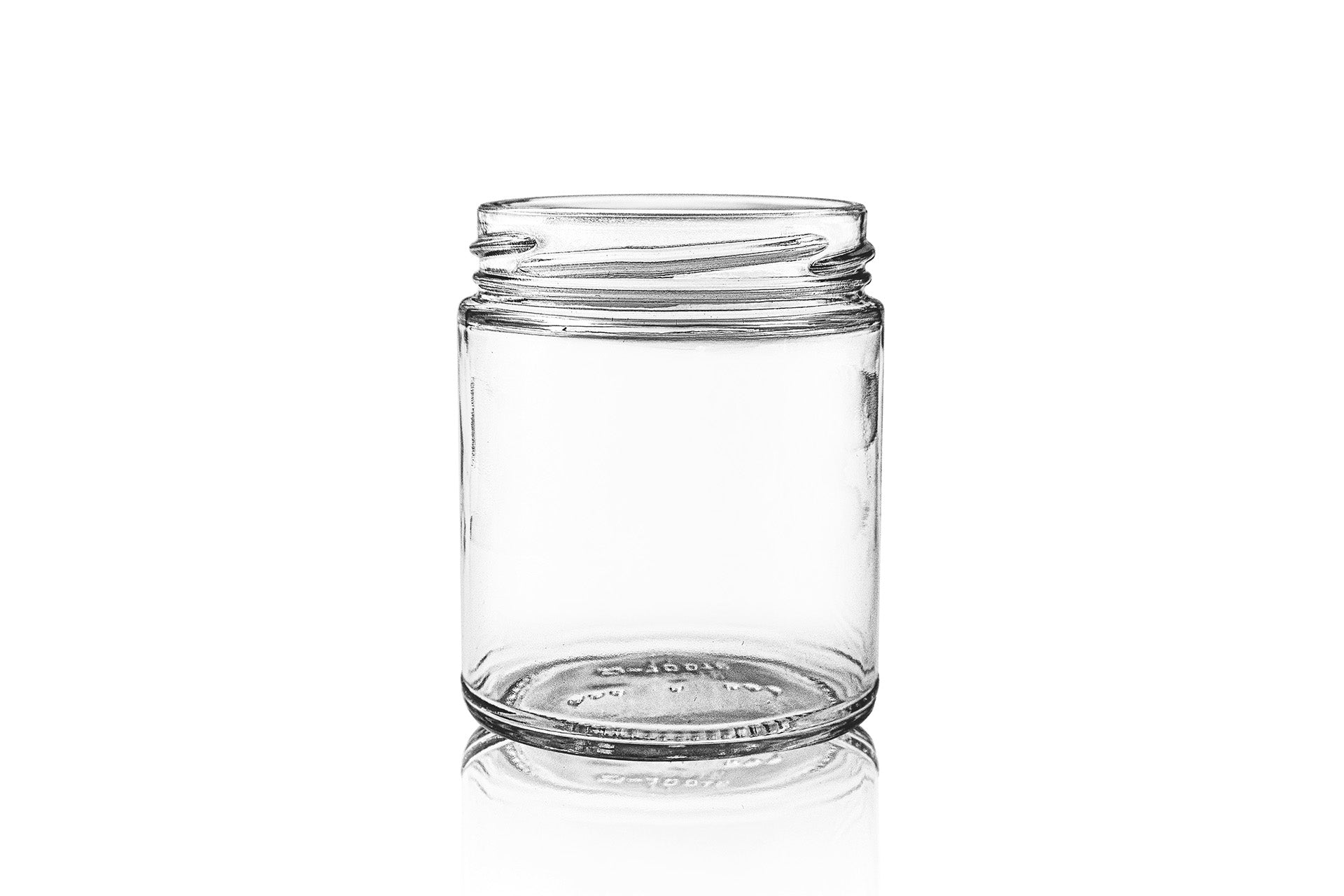 9 oz Clear Glass Round Straight Sided Jar 70 mm Twist / Lug