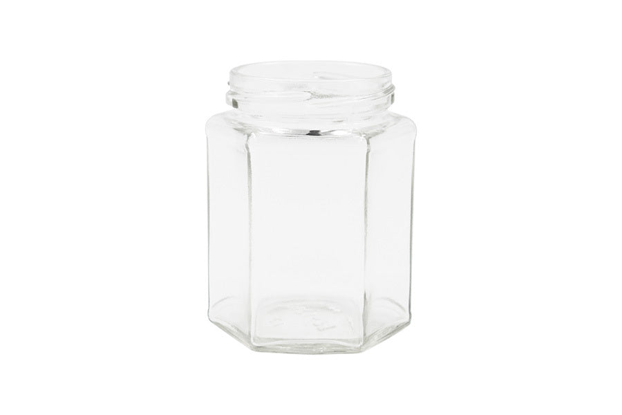 12 oz clear glass jar (neck finish: 63-2030)