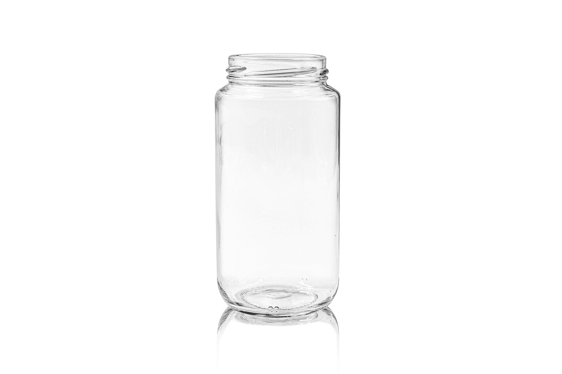375 ml Clear Glass Tall Cylinder Jar 58 mm Twist / Lug