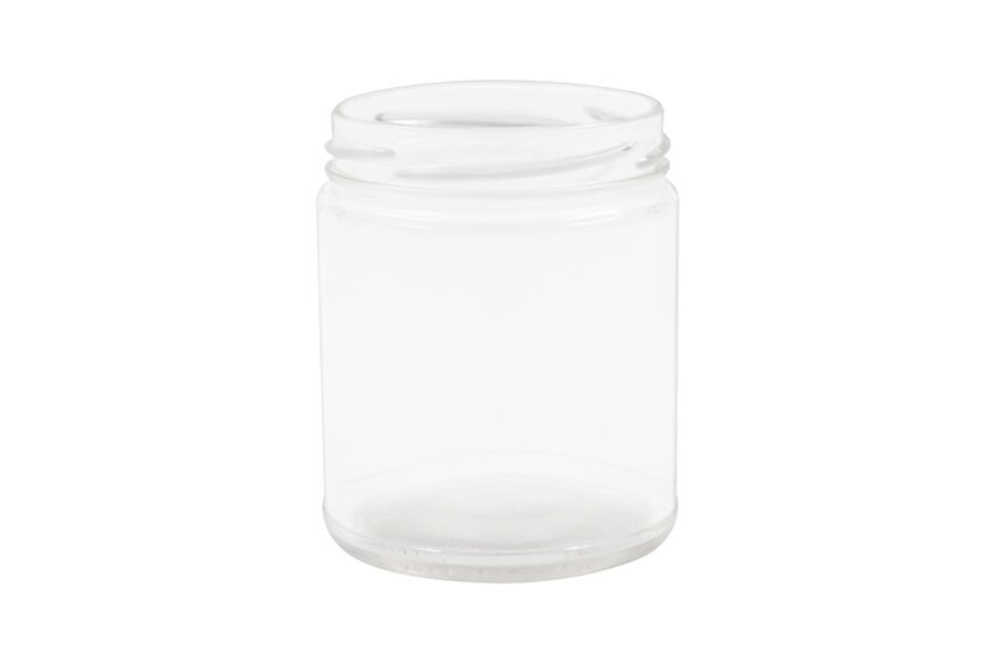 9 oz clear glass jar (neck finish: 70-2030)