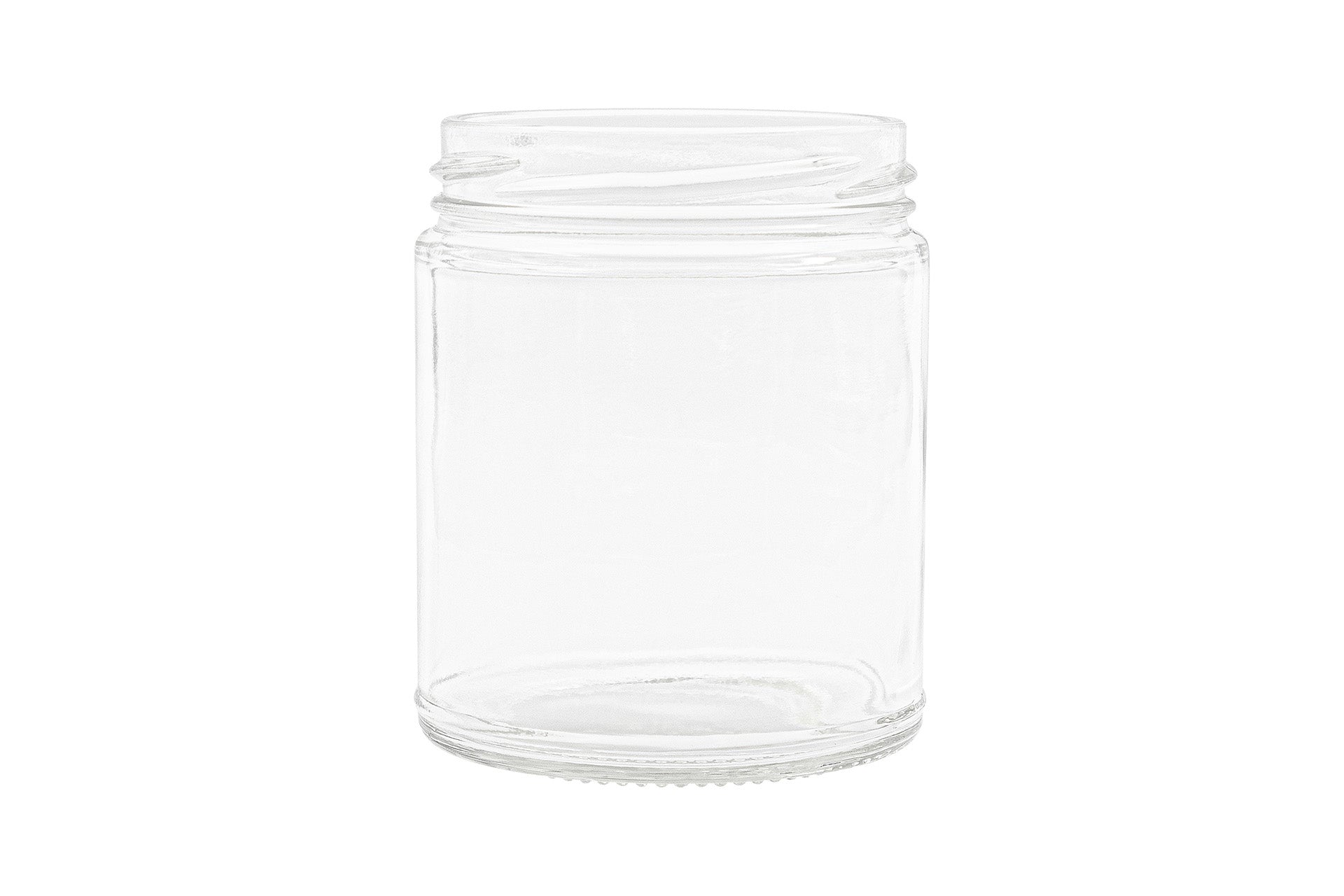 9 oz Clear Glass Round Straight Sided Jar 70 mm Twist / Lug