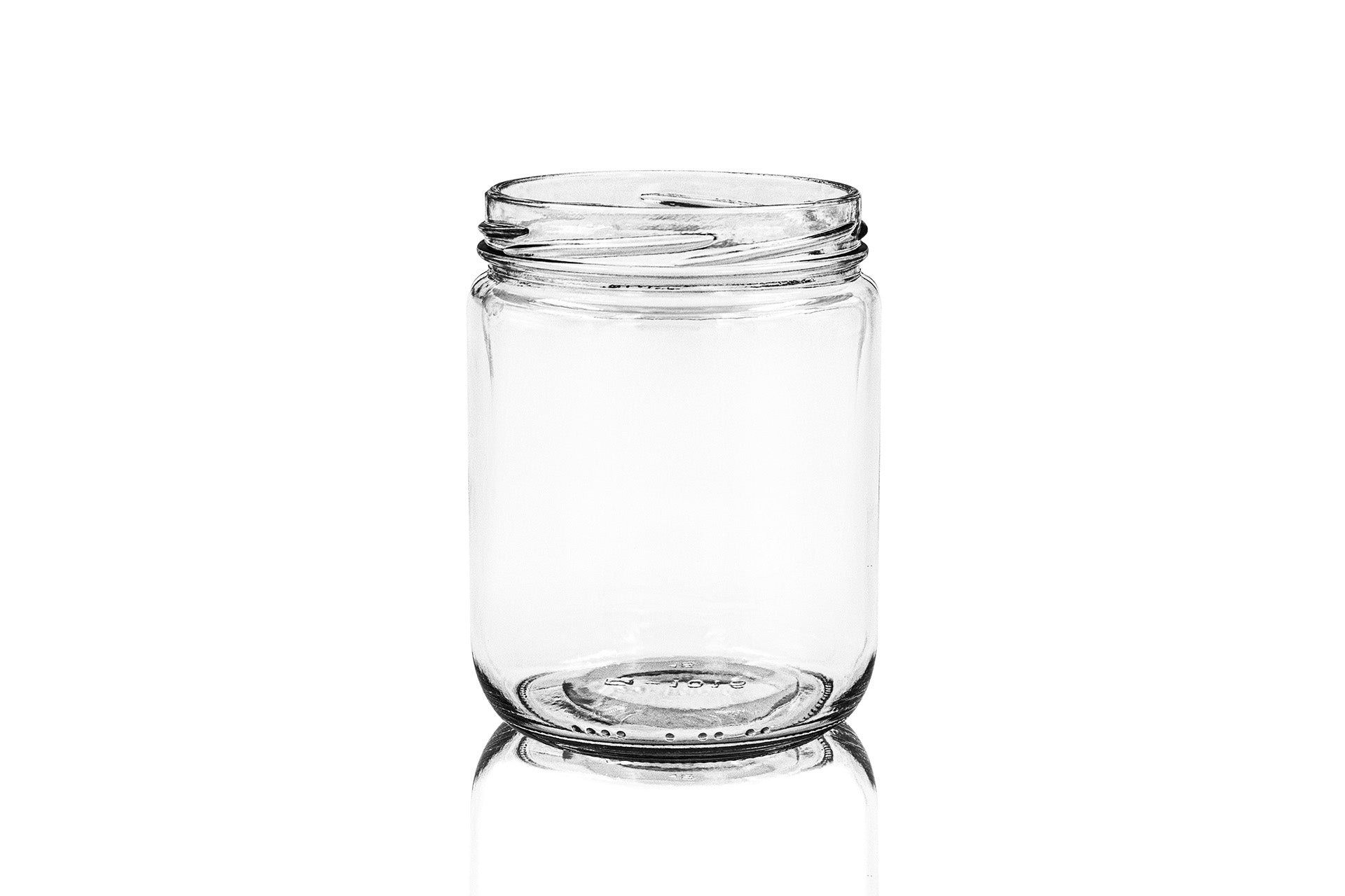 500 ml Clear Glass Round Short Cylinder 82 mm Twist / Lug