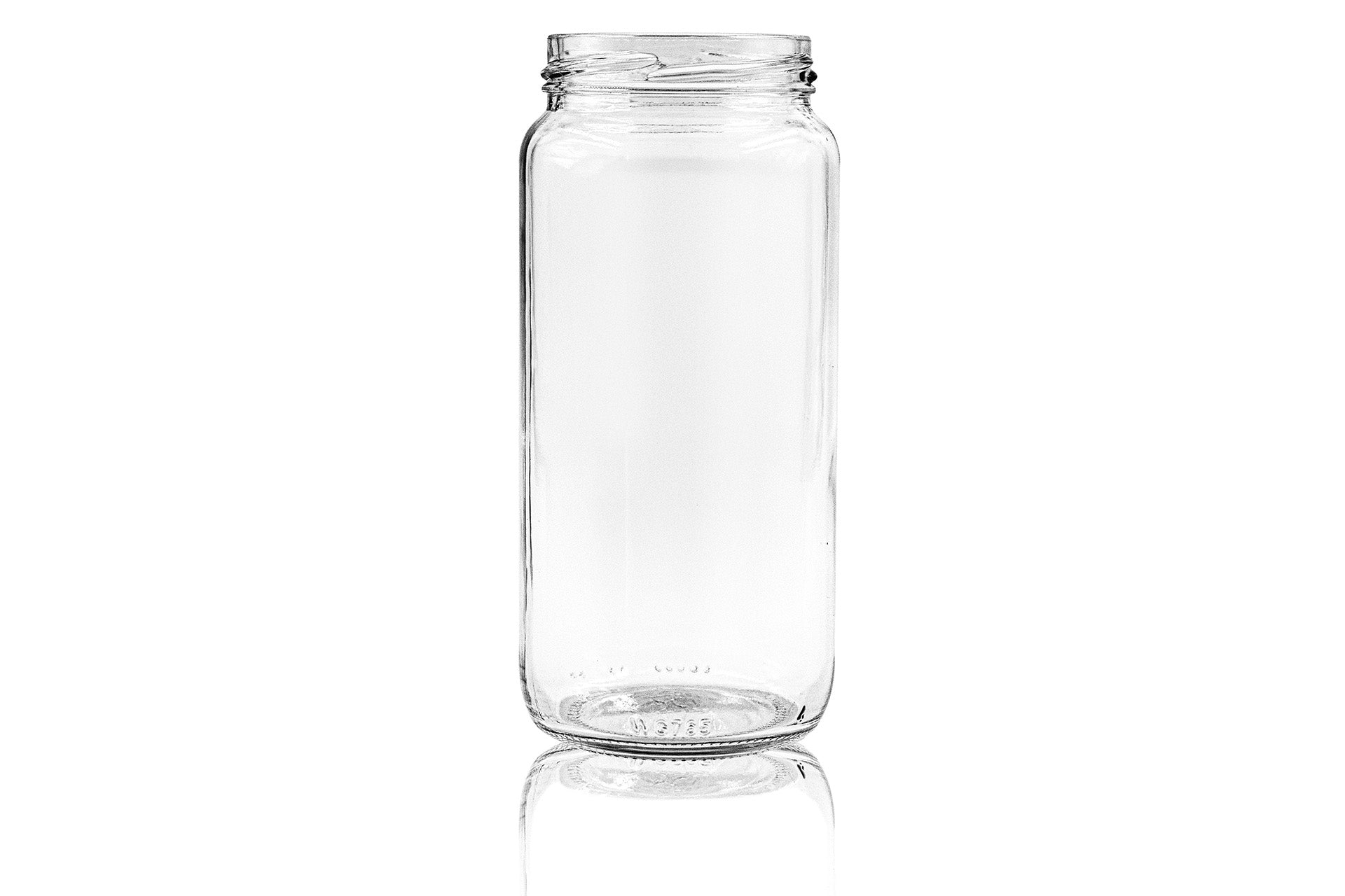 500 ml Clear Glass Round Tall Cylinder Jar 63 mm Twist / Lug