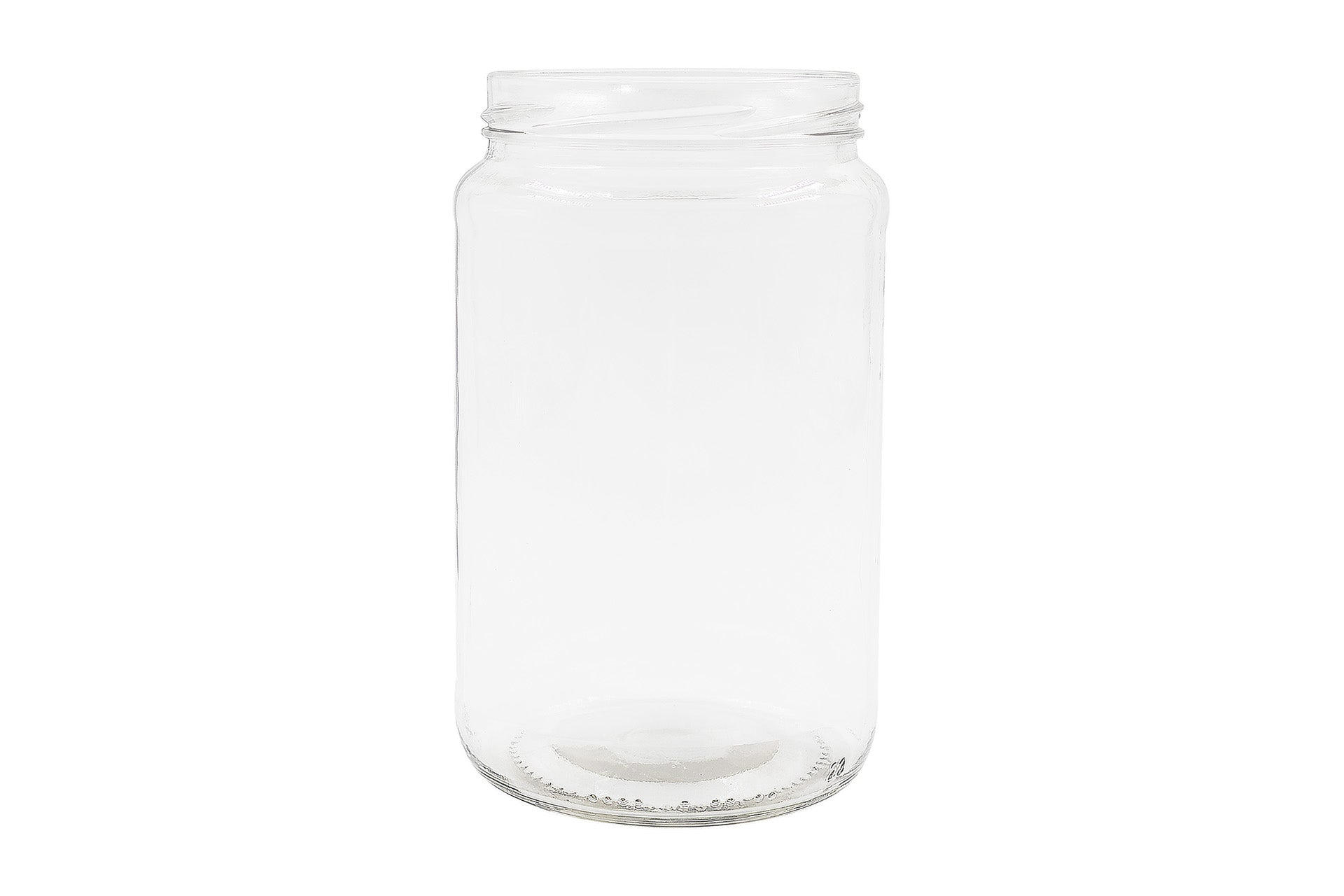 750 ml Clear Glass Round Short Cylinder Jar 82 mm Twist / Lug