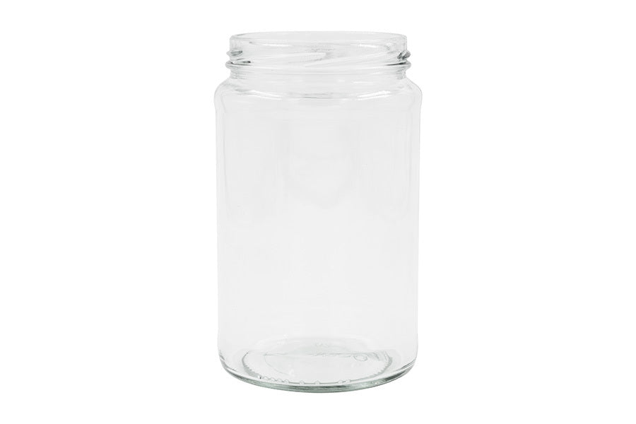 750 ml clear glass jar (neck finish: 82-2040)