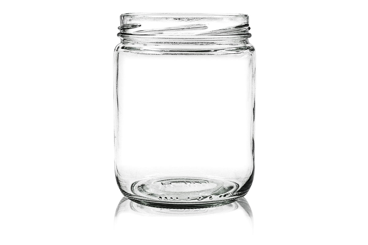 750 ml Clear Glass Short Cylinder 82 mm Twist / Lug
