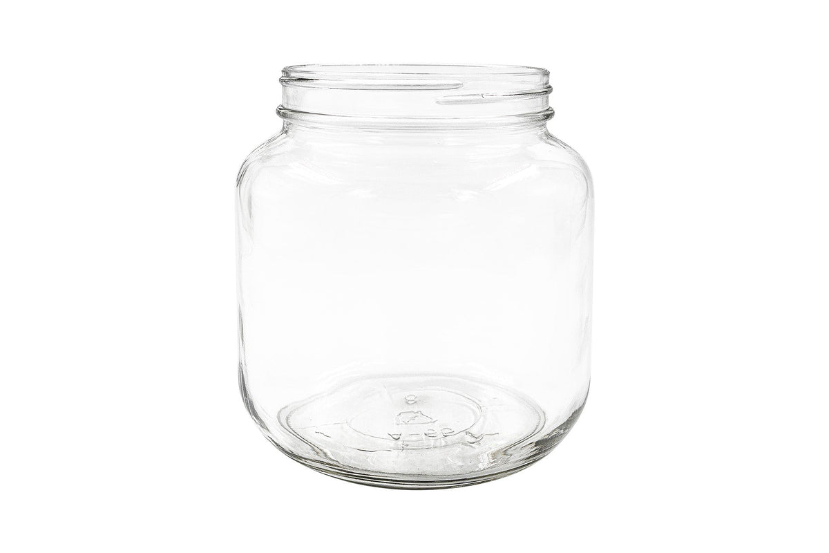 1/2 US Gal Clear Glass Round Jar 110-400