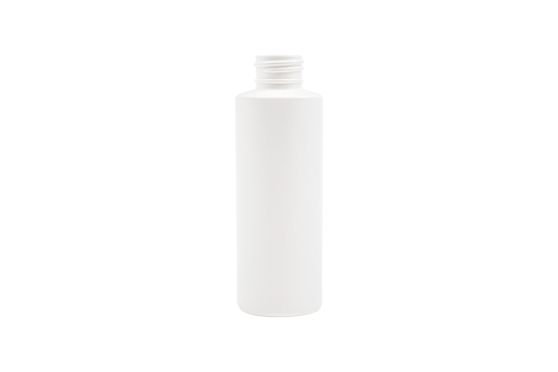 4 oz White HDPE Round Cylinder Bottle 24-410