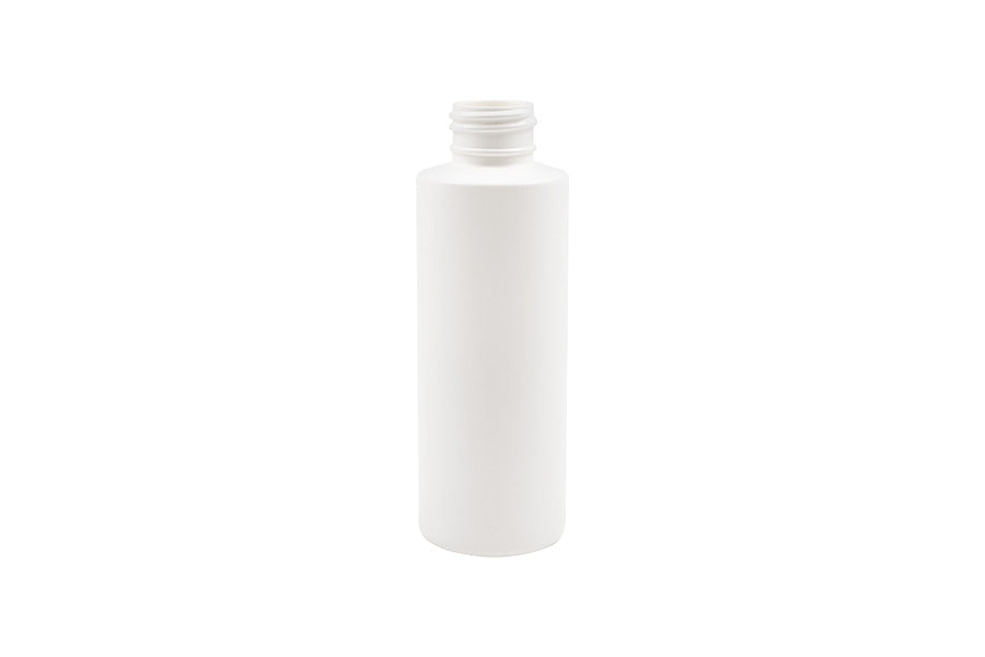 4 oz White HDPE Round Cylinder Bottle 24-410