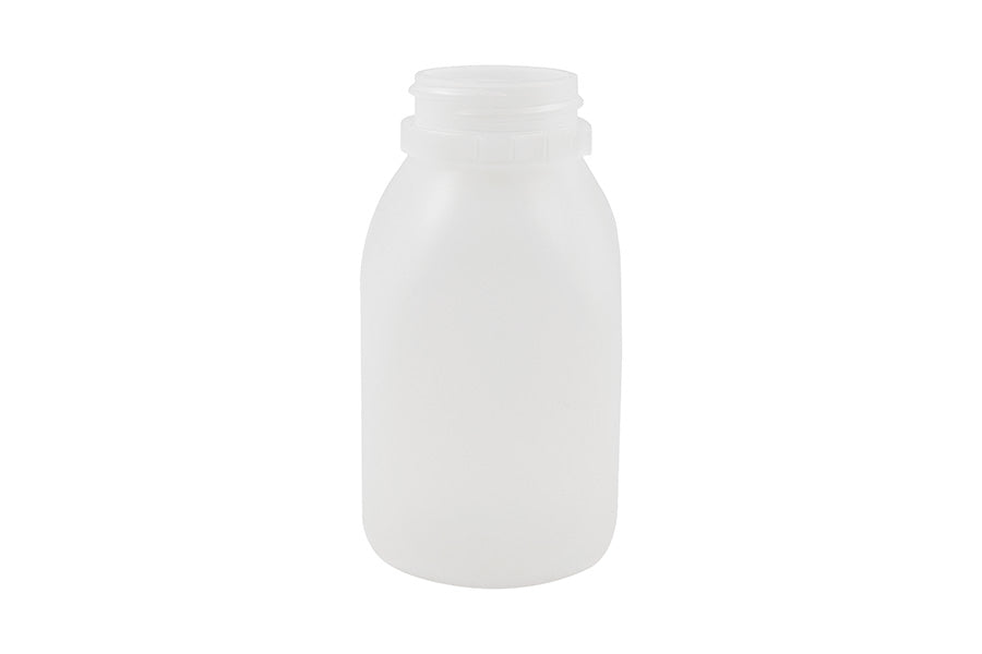 8 oz Natural HDPE Square Juice Bottle 38 mm Tamper Evident