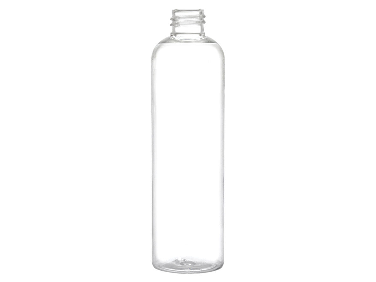 8 oz clear plastic bottle (neck finish: 24-410)