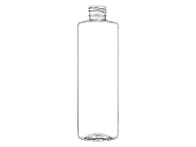 8 oz clear plastic bottle (neck finish: 24-410)