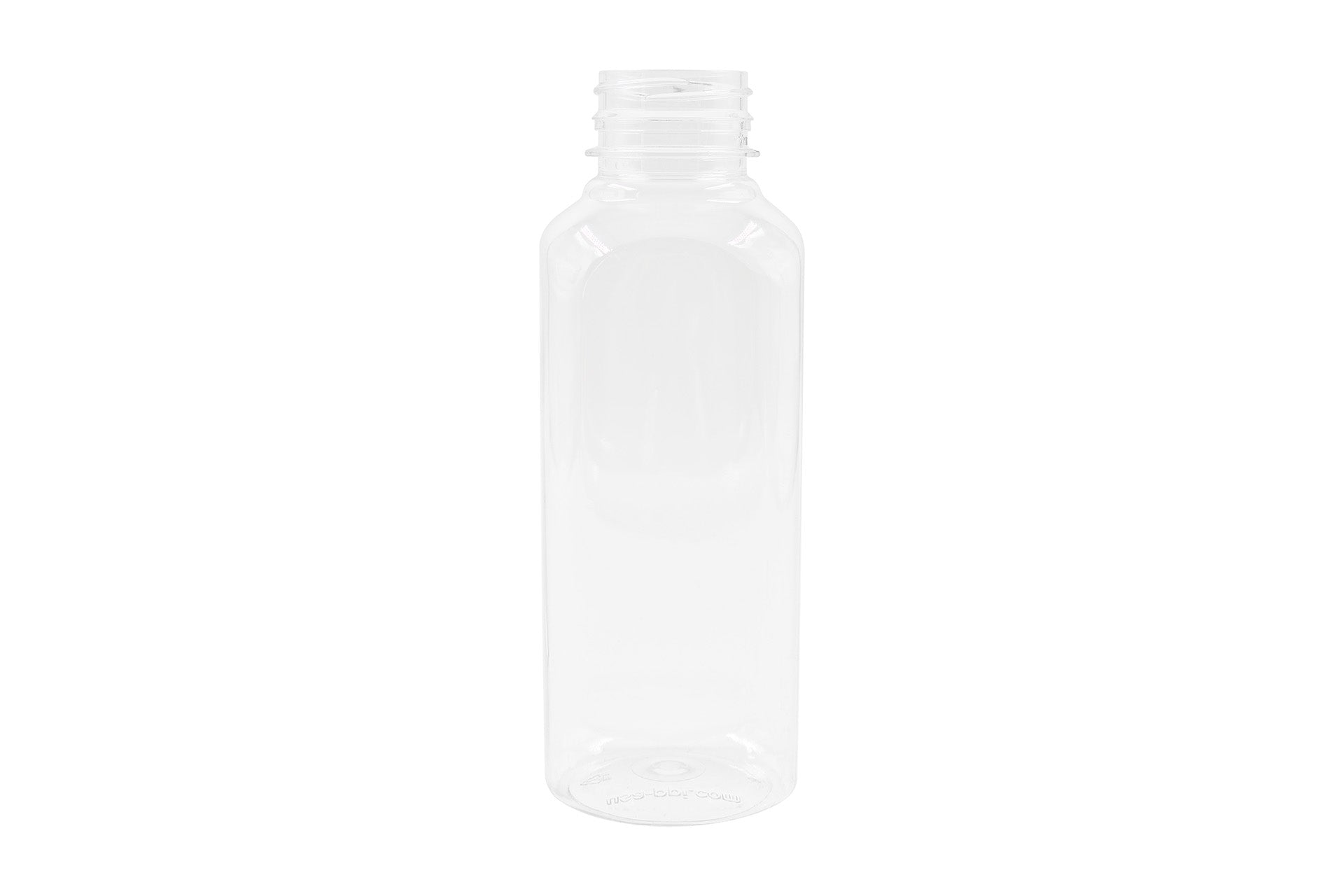 Bouteille de jus carrée en PET transparent de 16 oz, 38 mm, inviolable