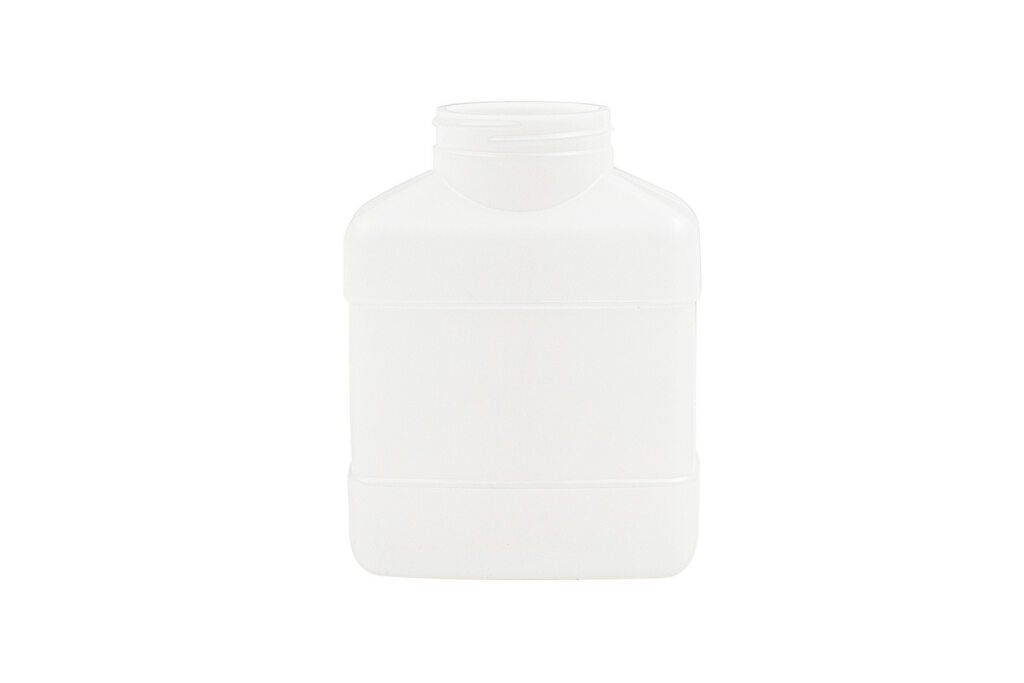 600 ML Natural HDPE Rectangle Oil Bottle 53-400