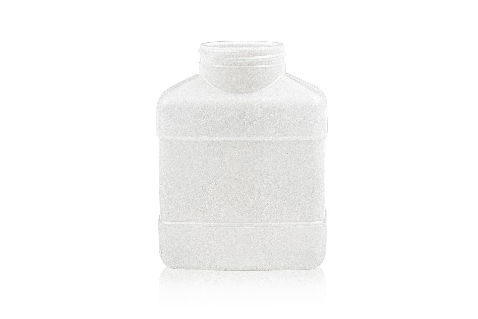 Bouteille d'huile rectangulaire en PEHD naturel de 600 ml 53-400