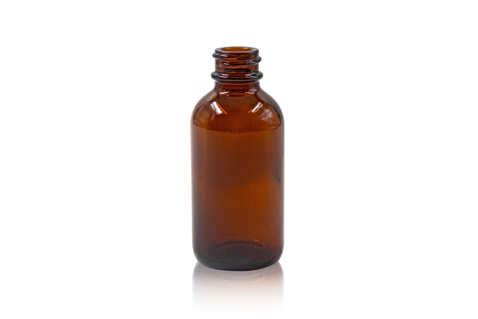 Bouteille ronde métrique en verre ambré de 50 ml 20-400