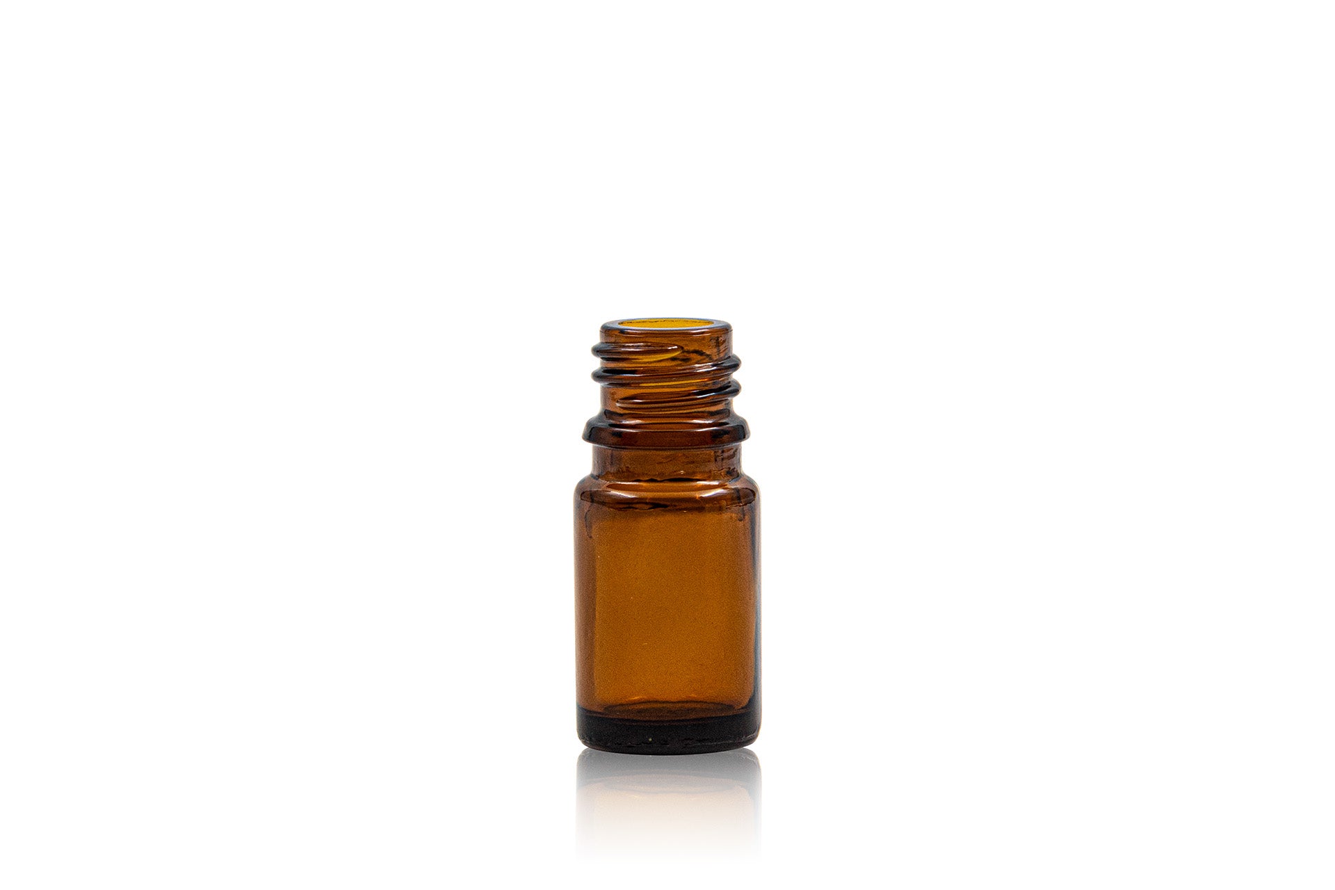 Flacon compte-gouttes vertical rond en verre ambré de 5 ml, inviolable, de 18 gallons (18 L).