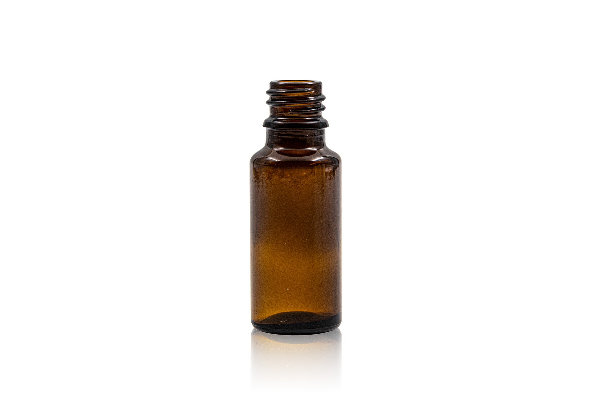 Flacon compte-gouttes vertical rond en verre ambré de 20 ml, inviolable, de 18 gallons (18 L).