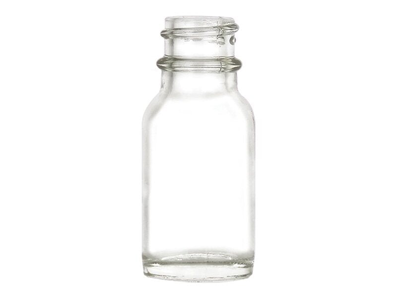 15 ml clear glass bottle (neck finish: 63 mm)