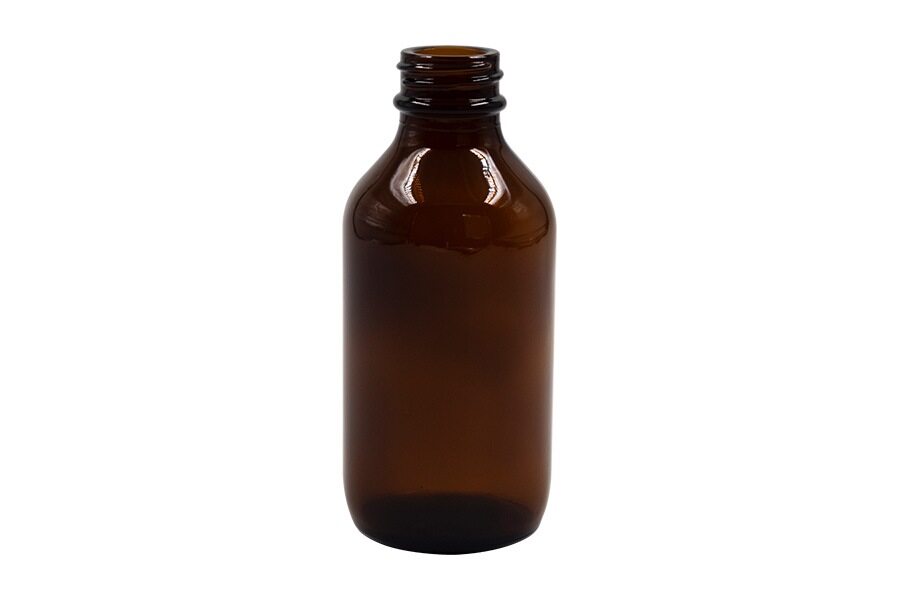 100 ml amber glass bottle (neck finish: 24-400)