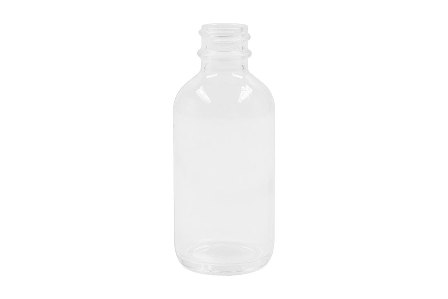 2 oz Clear Glass Boston Round Bottle 20-400