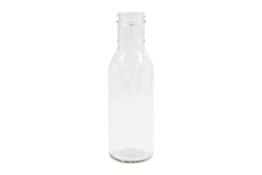 12 oz clear glass bottle (neck finish: 38-400)
