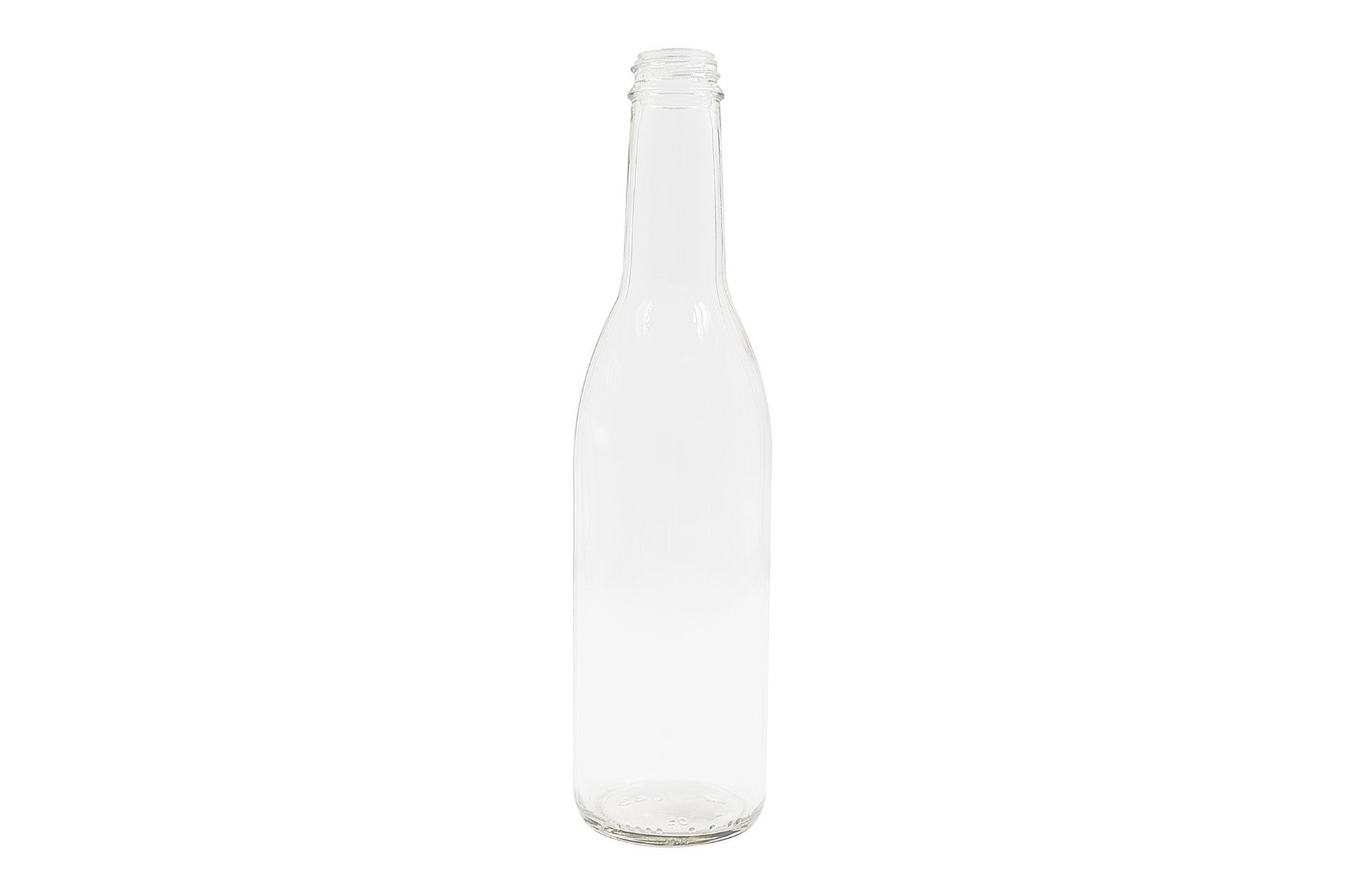 375 ml Clear Glass Round Composite Bottle 28-400