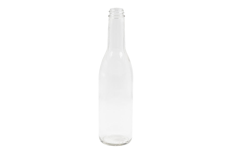 375 ml clear glass bottle (neck finish: 28 mm Tamper Evident)