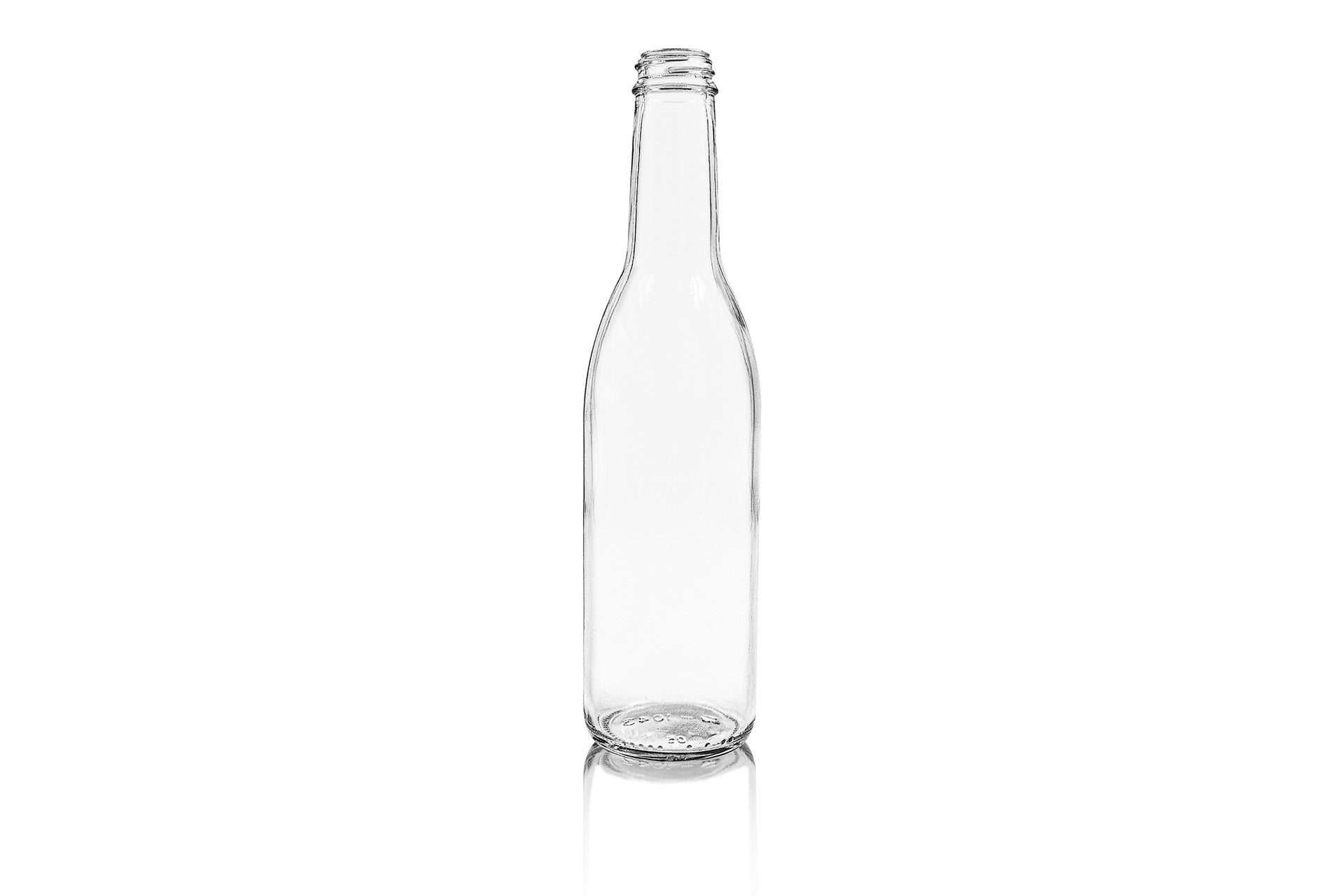 375 ml Clear Glass Round Composite Bottle 28-400