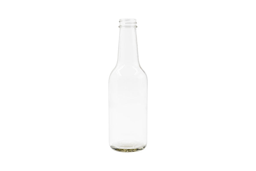 10 oz Clear Glass Round Woozy Bottle 28-400