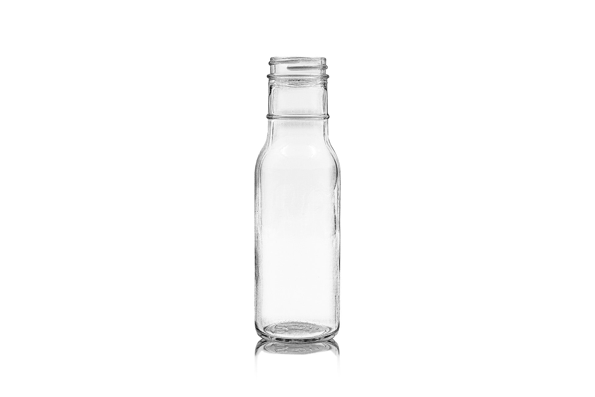 12 oz Clear Glass Ring Neck Bottle 38-400